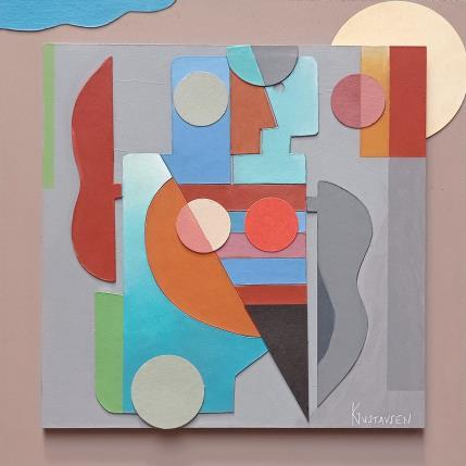 Peinture Robot par Gustavsen Karl | Tableau Matiérisme Acrylique, Bois Scènes de vie