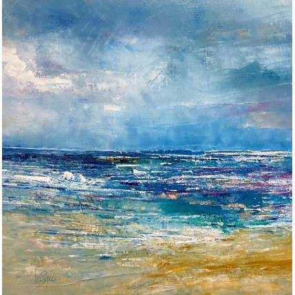 Painting Mer turquoise by Levesque Emmanuelle | Painting Figurative Oil