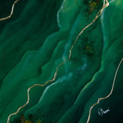 Peinture Tourmaline d'or II par Baroni Victor | Tableau Abstrait Acrylique Minimaliste