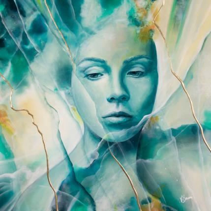 Peinture Réflexion minérale par Baroni Victor | Tableau Figuratif Acrylique Minimaliste, Portraits