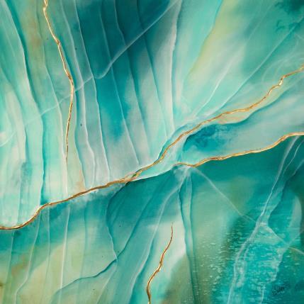 Peinture Labradorite d'or par Baroni Victor | Tableau Abstrait Acrylique Minimaliste