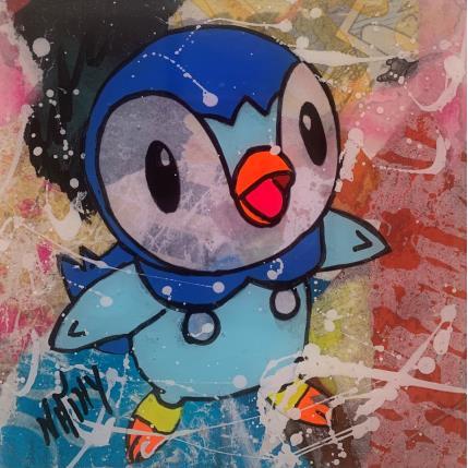 Painting Pinguin by Nathy | Painting Pop-art Acrylic Pop icons
