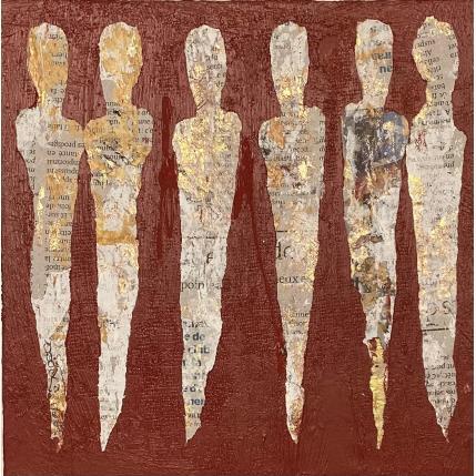 Peinture Cinabre par Rocco Sophie | Tableau Art Singulier Acrylique, Collage, Huile, Sable