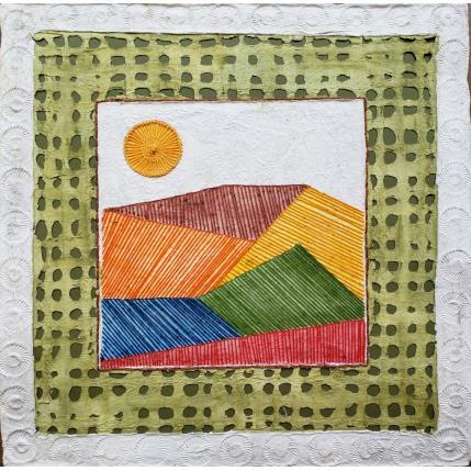 Peinture Abstract landscape par Vazquez Laila | Tableau Figuratif Aquarelle Minimaliste, Paysages