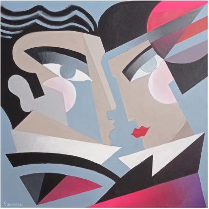 Peinture Amour par Gustavsen Karl | Tableau Matiérisme Acrylique Portraits