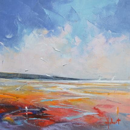 Peinture La plage par Hébert Franck | Tableau Figuratif Huile Marine