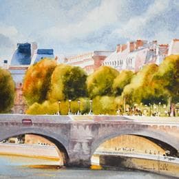 Painting N° 213 by Hérété Franck | Painting Figurative Watercolor Urban