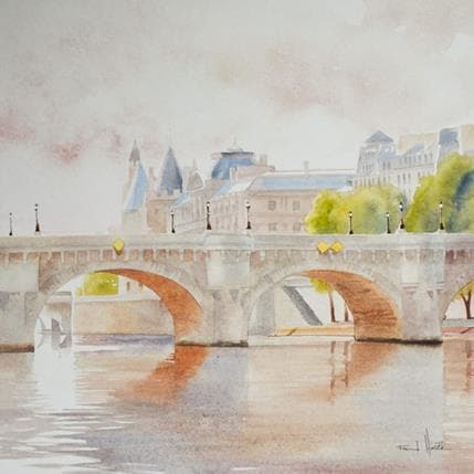 Peinture N° 44 par Hérété Franck | Tableau Figuratif Aquarelle Urbain