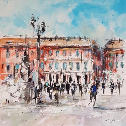 Peinture FONTAINE DU SOLEIL MASSENA par Poumelin Richard | Tableau Figuratif Huile Urbain