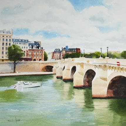 Peinture N° 43 par Hérété Franck | Tableau Figuratif Aquarelle Urbain
