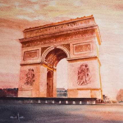 Peinture N° 42 par Hérété Franck | Tableau Figuratif Aquarelle Urbain