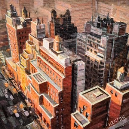 Peinture City roof tops par Heaton Rudyard | Tableau Figuratif Acrylique, Huile Urbain