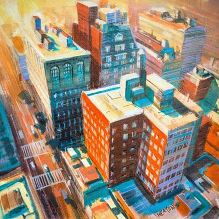 Peinture New York building par Heaton Rudyard | Tableau Figuratif Acrylique, Huile Urbain