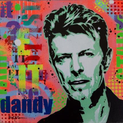 Peinture BOWIE DANDY par Euger Philippe | Tableau Pop-art Acrylique, Collage, Graffiti Icones Pop