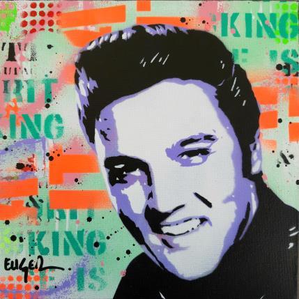 Peinture KING ELVIS par Euger Philippe | Tableau Pop-art Acrylique, Collage, Graffiti Icones Pop