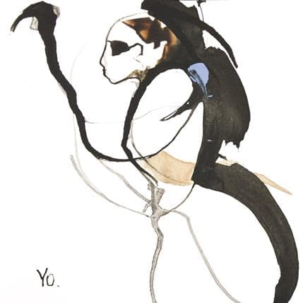 Peinture Comme une gazelle par YO | Tableau Figuratif Nu