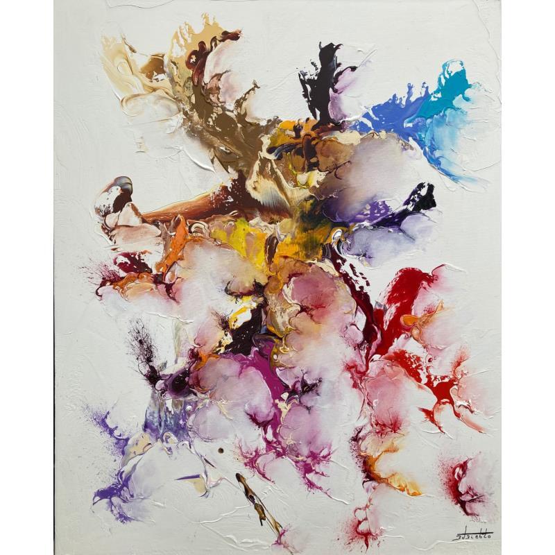 Painting Au sommet  by Zdzieblo Thierry | Painting Abstract Acrylic Minimalist