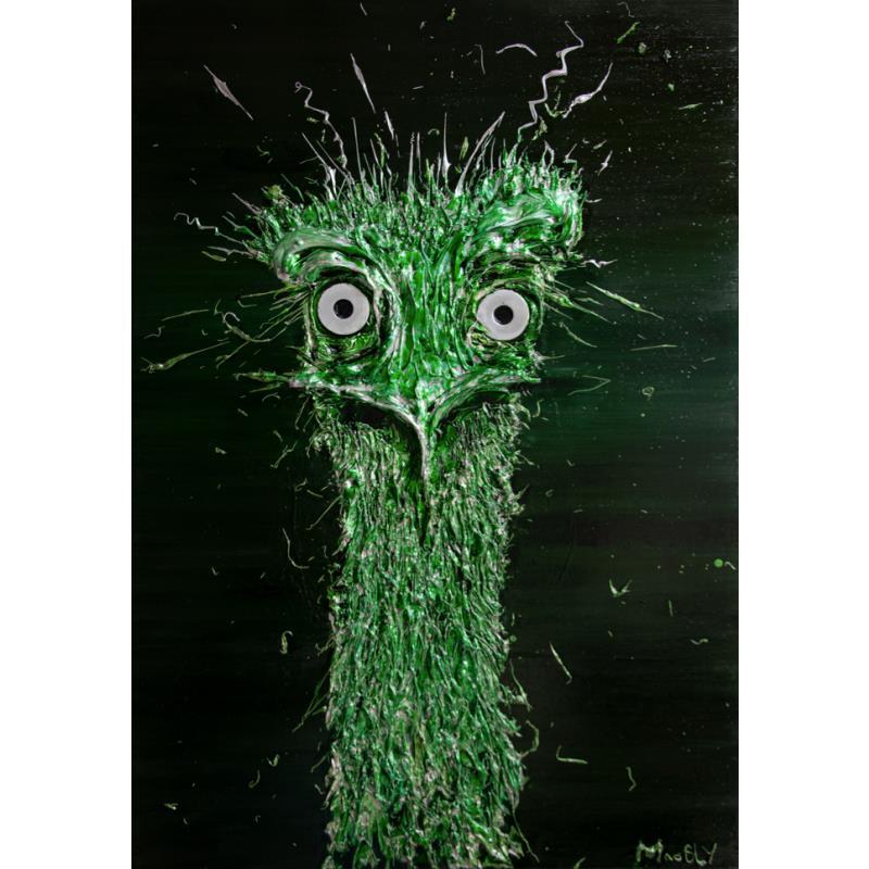 Peinture Ecarquillus par Moogly | Tableau Art Singulier Huile animaux