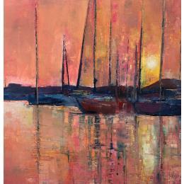 Peinture Dans le vieux port par Levesque Emmanuelle | Tableau Figuratif Huile Marine