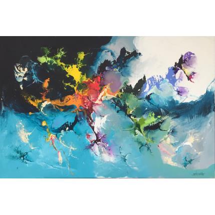 Peinture Voyage en mer par Zdzieblo Thierry | Tableau Abstrait Acrylique minimaliste