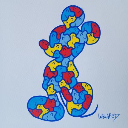 Peinture Happy Mickey par Wawapod | Tableau Pop-art Acrylique, Posca Icones Pop