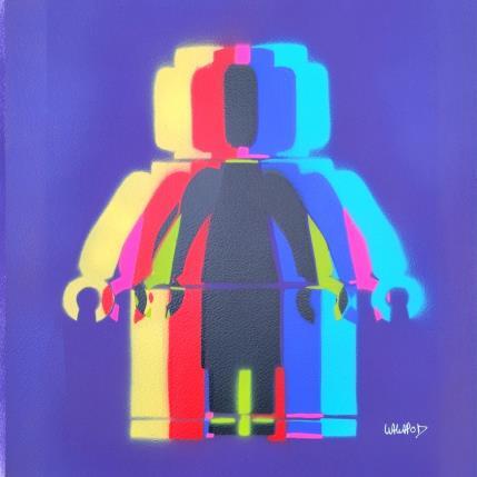 Peinture Multi Lego Violet  par Wawapod | Tableau Pop-art Acrylique, Posca Icones Pop