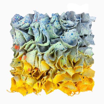 Peinture Winter in the countryside par Dalloz Julie | Tableau Abstrait Bois, Graffiti, Textile, Upcycling Minimaliste