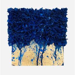 Painting At Midnight by Dalloz Julie | Painting Subject matter Graffiti, Textile, Upcycling, Wood Minimalist