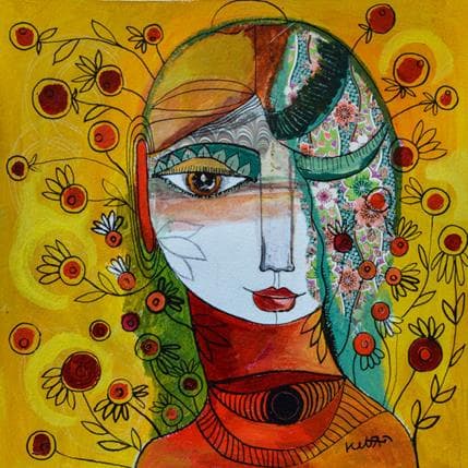 Peinture Mélancolie par Ketfa Laure | Tableau Art Singulier Acrylique Portraits
