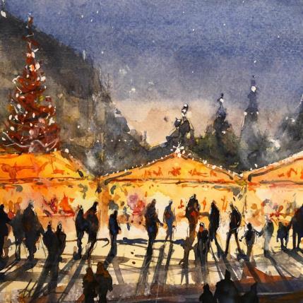 Painting Weinachtsmengen by Jones Henry | Painting Figurative Watercolor Landscapes, Pop icons, Urban