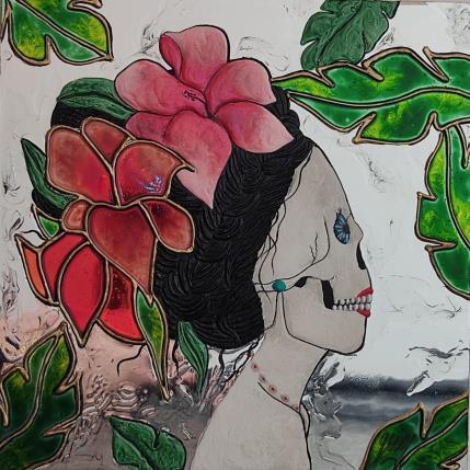 Peinture Frida par Geiry | Tableau Matiérisme Portraits