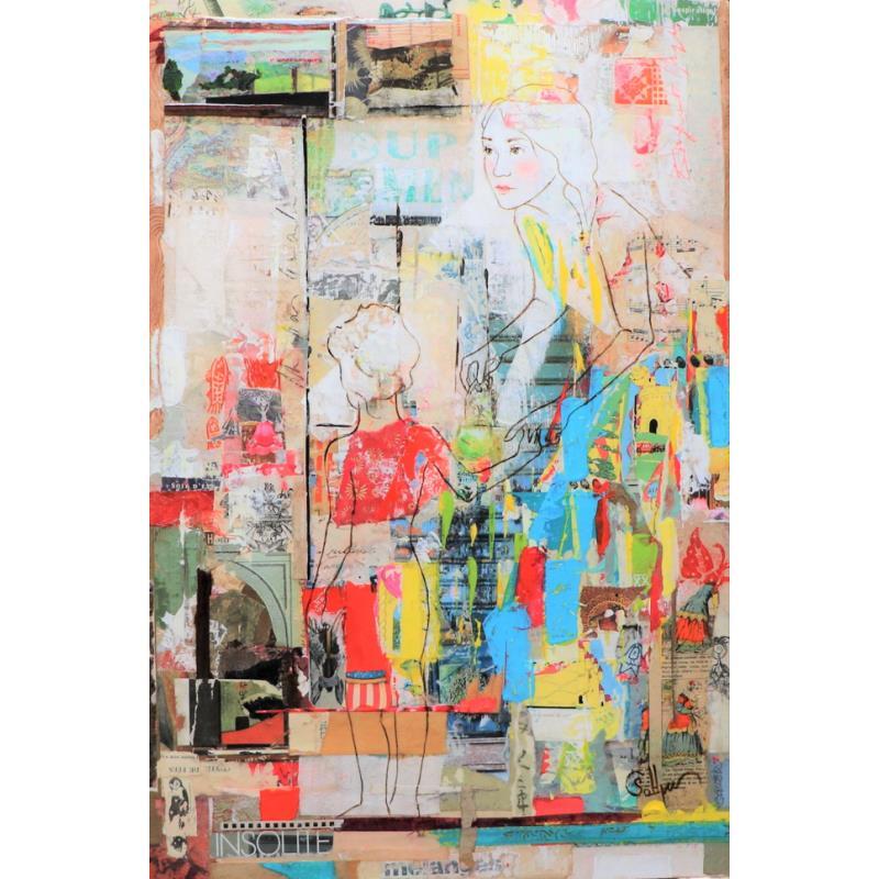 Peinture Chimères par Sablyne | Tableau Art Singulier scènes de vie