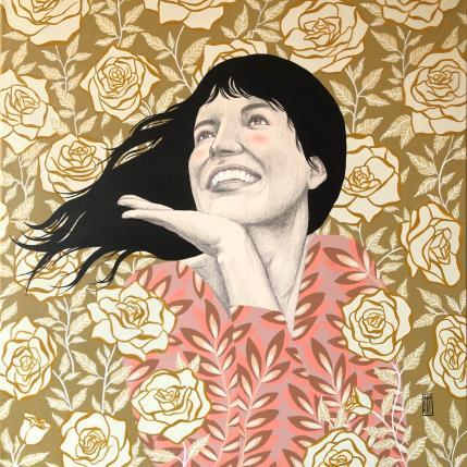 Peinture Iris par Alie Loizel | Tableau Figuratif Acrylique Portraits