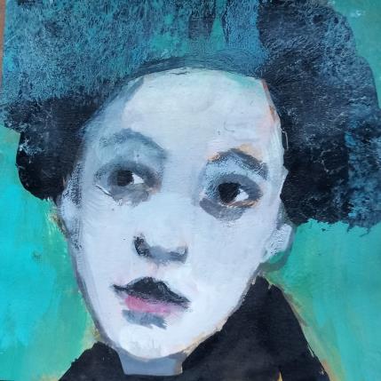 Peinture Voyager seule par VAG | Tableau Figuratif Acrylique