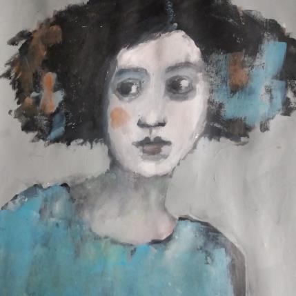 Peinture matin gris par VAG | Tableau Figuratif Acrylique