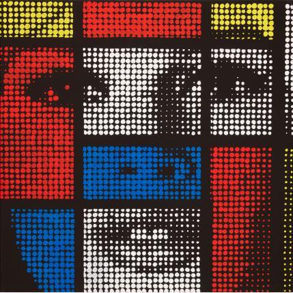 Peinture Bardot Mondrian  par Wawapod | Tableau Pop-art Acrylique, Posca Icones Pop, Minimaliste, Portraits