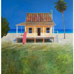 Peinture Ma cabane au bout du monde par Foucras François | Tableau Figuratif Acrylique Nature, Paysages, Urbain