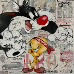 Pintura Titi freedom por Marie G.  | Pintura Pop-art Acrylic Pop icons