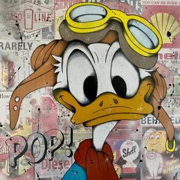 Pintura Donald pilote por Marie G.  | Pintura Pop-art Acrylic Pop icons