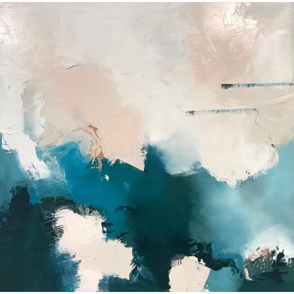 Peinture Le cœur en déroute par Dumontier Nathalie | Tableau Abstrait Huile minimaliste