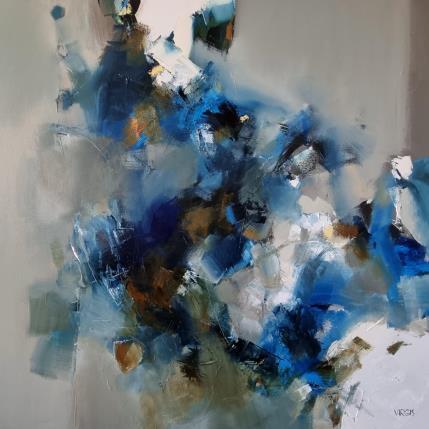 Peinture Happiness in the air par Virgis | Tableau Abstrait Huile minimaliste