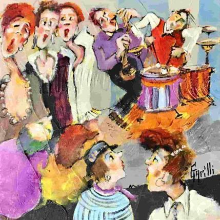 Peinture La nuit des Césars  par Garilli Nicole | Tableau Figuratif Scènes de vie