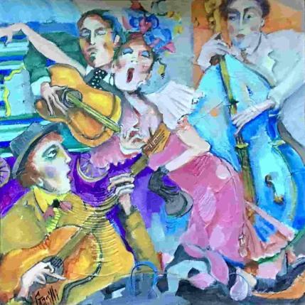 Peinture Songe Manouche par Garilli Nicole | Tableau Figuratif Scènes de vie