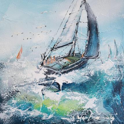 Peinture Direction l'est par Ortis-Bommarito Nicole | Tableau Figuratif Acrylique Marine