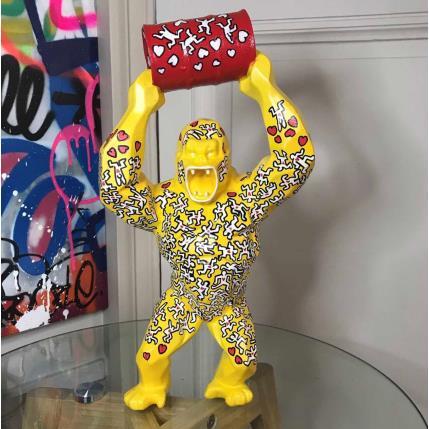 Sculpture Invasion Gorille par Le Yack | Sculpture Pop-art Acrylique