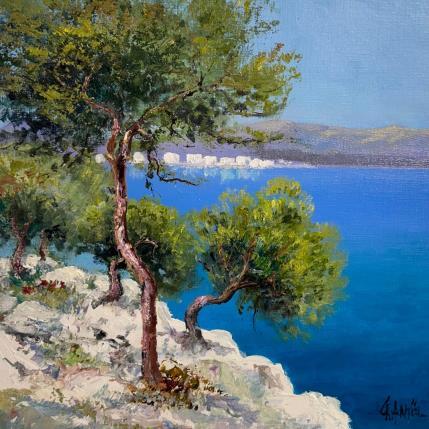 Painting Agistri île de Grèce by Sannier Daniel | Painting Figurative Oil