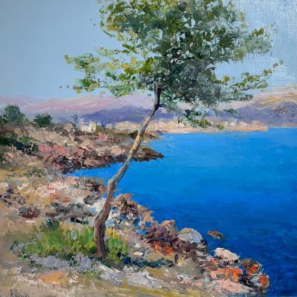 Peinture La baie de Antibes par Sannier Daniel | Tableau Figuratif Huile