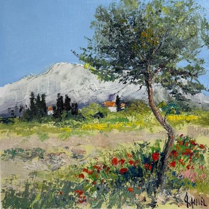Peinture Paysage dans les Alpilles par Sannier Daniel | Tableau Figuratif Huile