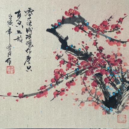 Painting Cherry blossom  by Yu Huan Huan | Painting Figurative Ink Life style, still-life