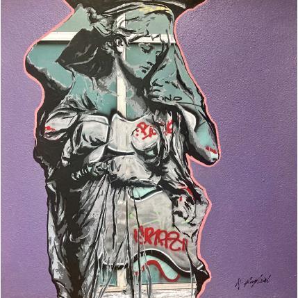 Peinture 15H24 par André Raphaël | Tableau Street Art Acrylique Nu, Paysages, Urbain